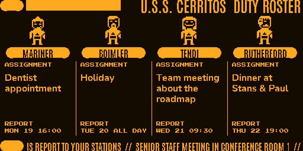 Duty Roster